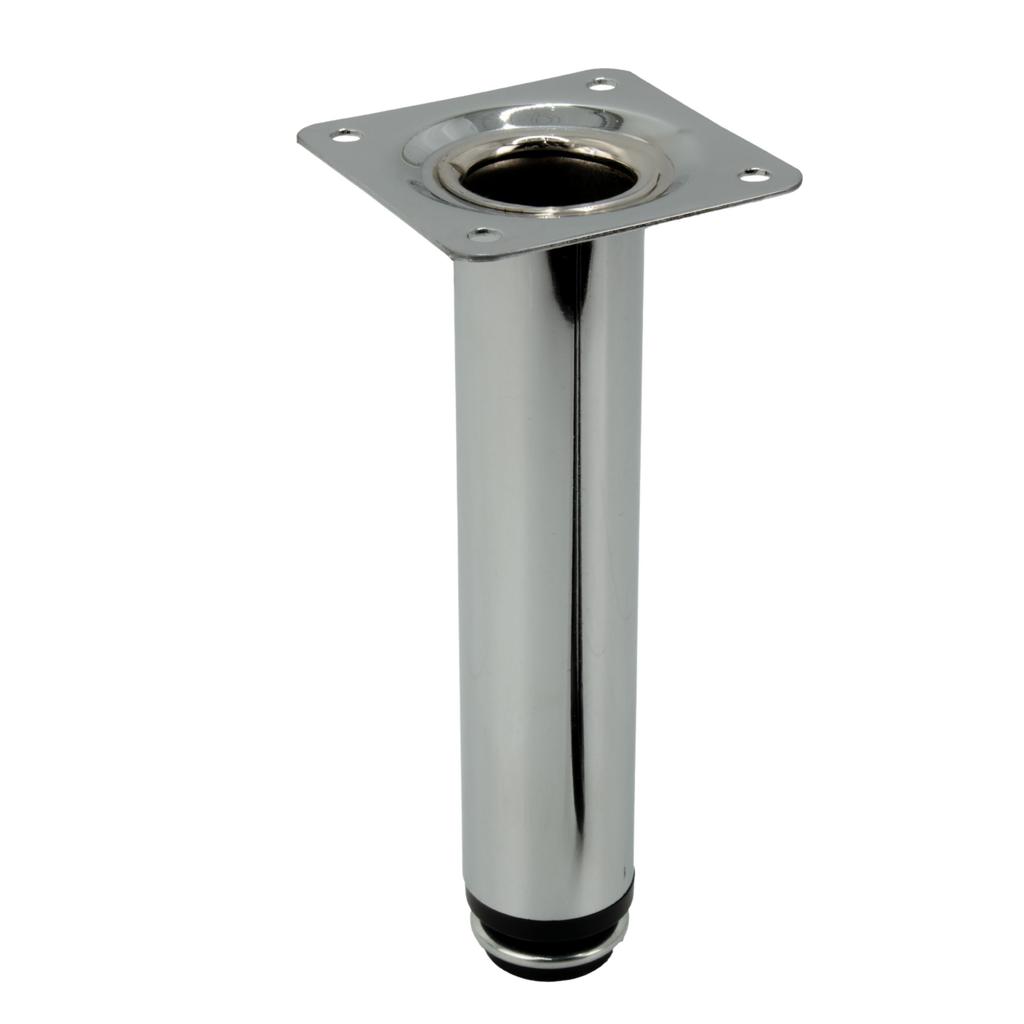 Furniture leg Straight silver height 15 cm adjustable height