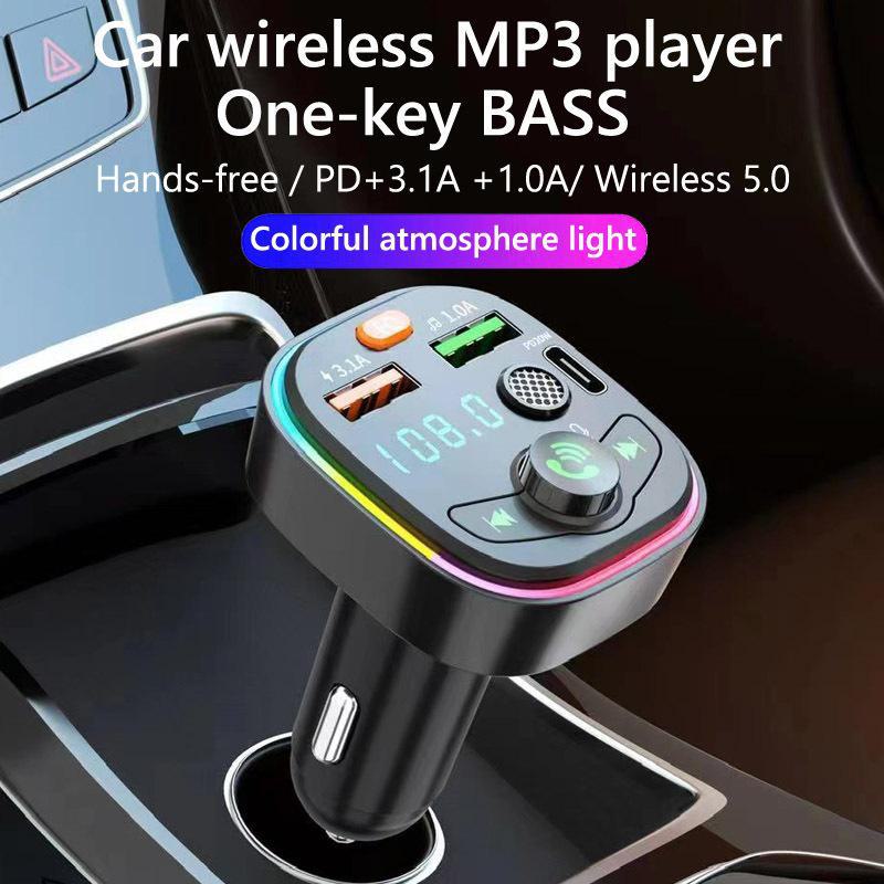 Q6 Fast Charging Bluetooth MP3 Player with Digital Display Car Charger