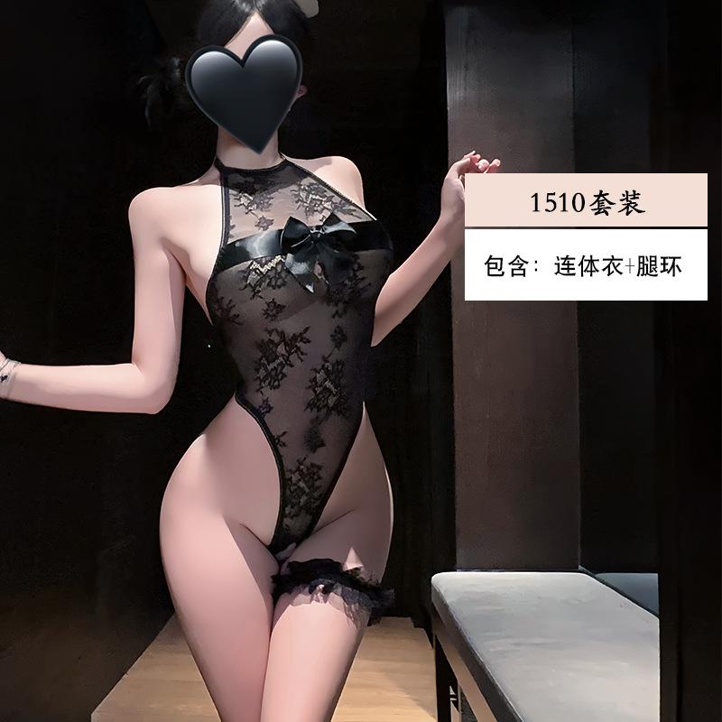 Romantic and Interesting Underwear, high-end French jumpsuit, Women's lace Seductress, Pure Desire, Flirting, Sexy pajamas 1510