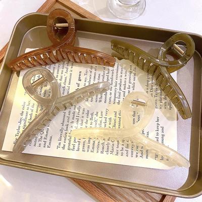 Hair Volume Multi-disc Hair Grab Clip Women's Back of Head Fashion Personality Acetate Shark Clip Large Hair Accessories Wholesale