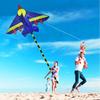 Red & Blue Airplane Kite for Kids & Adults - Easy To Fly, Outdoor Fun, 1.4m & 1.6m Sizes