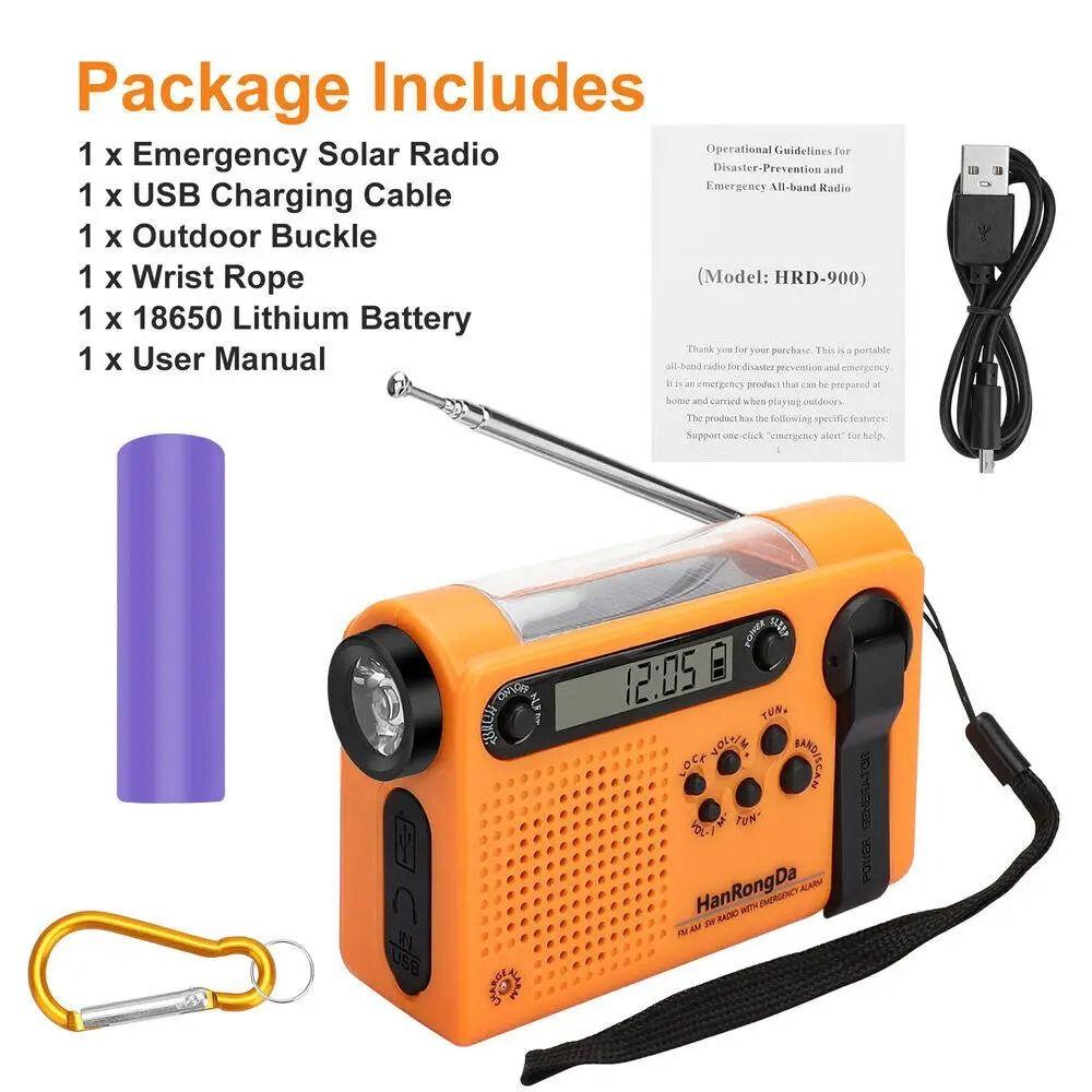 Povětrnostní rádio AM/FM/NOAA s vysokým jasem 3v1 Wireless Speaker Power Bank pro mobilní telefon