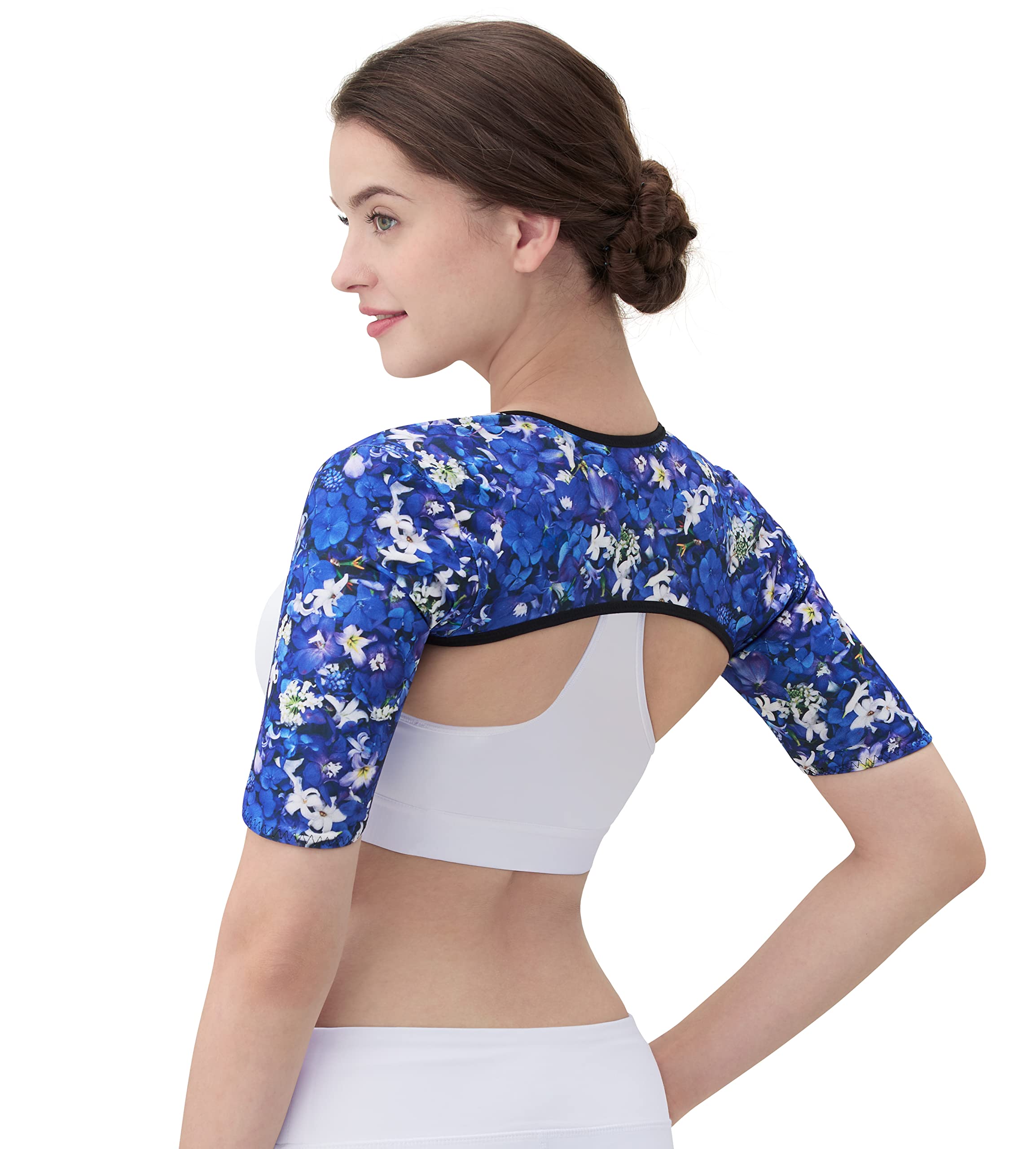 

[Official] DRMETHOD Yogini Shaper, Compression, for Upper Arms and Rounded Shoulders, Shapewear, Sauna Suit (Blue, Size LL)
