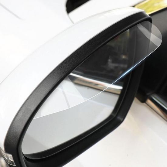 2x Clear Car Rear View Mirror Rain Eyebrow Protector Rain Cover Sun Visor Guard