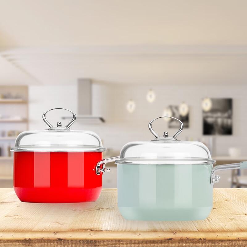 

Sohome Stainless Steel Enamel Pot with Glass Lid