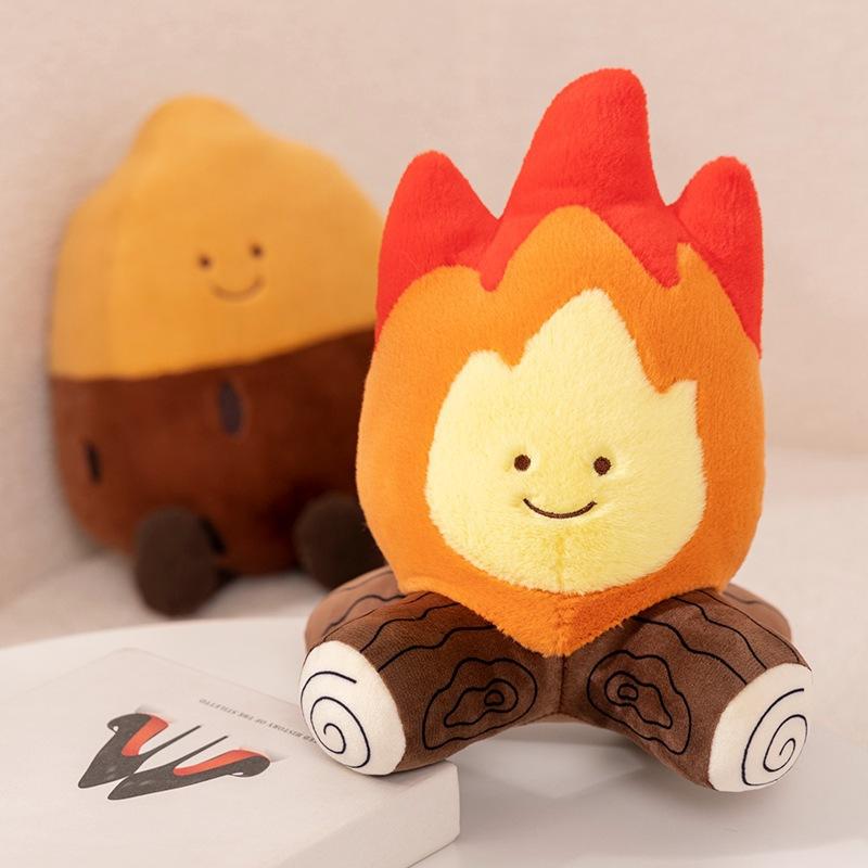 Creative Fire Throw Pillow Bonfire Funny Simulation Flame Doll Corn Roasted Sweet Potato Chestnut Doll Girlfriend Continued Spark