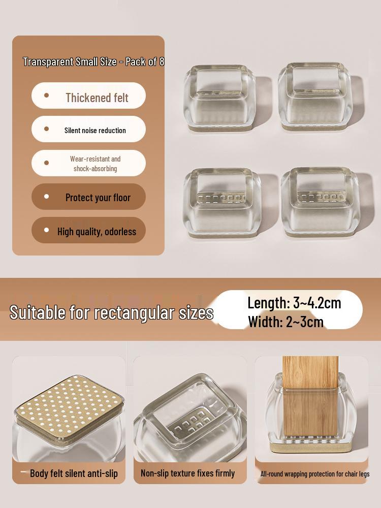 Anti-Slip Silicone Table & Chair Leg Pads - Wear-Resistant Protection for Dining Furniture