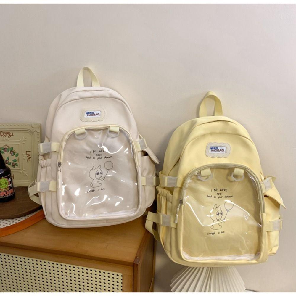 

PVC Backpack Large Capacity Shoulder Bag New Design Messenger Bag Women білий