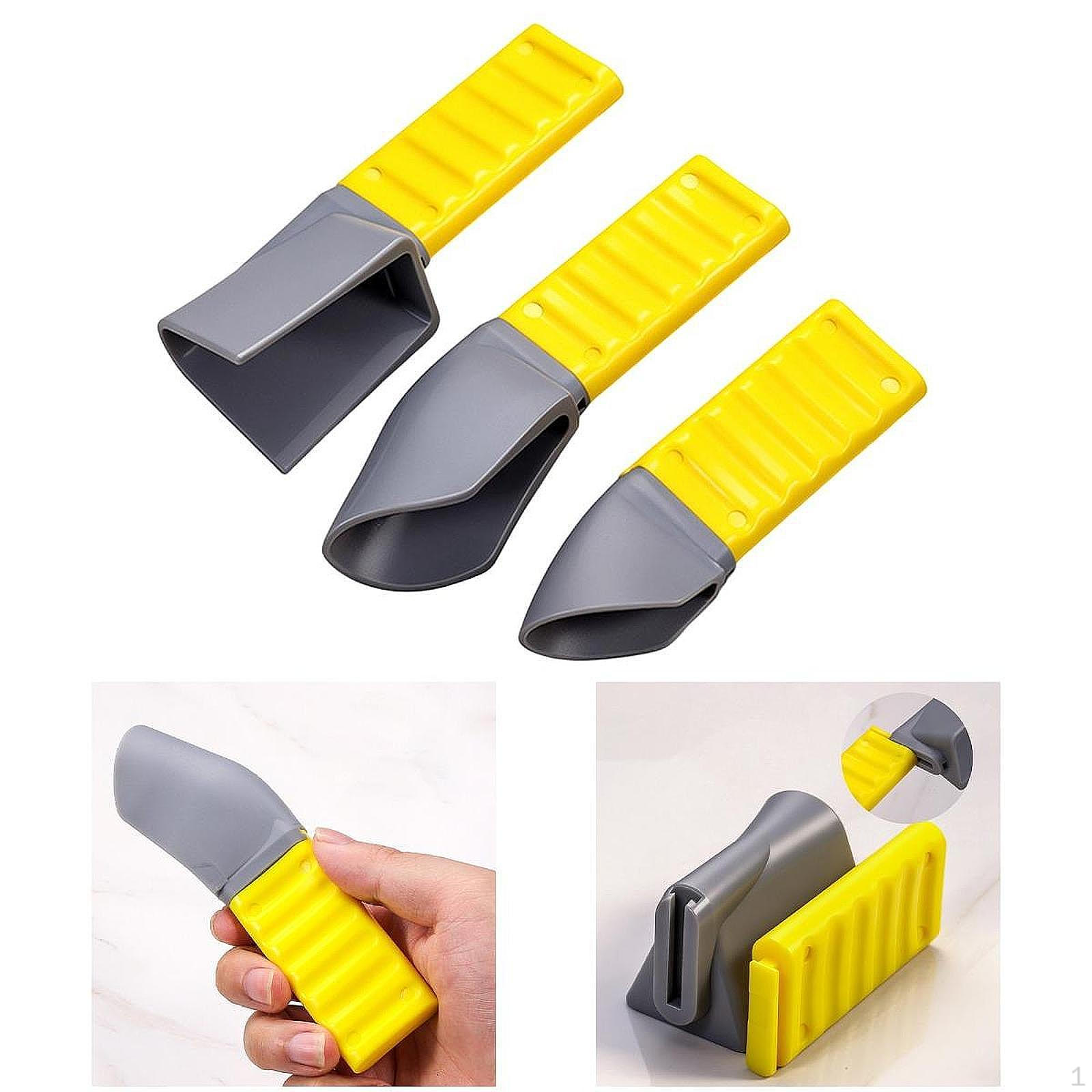 

3Pcs Glue Scrapers Tool Caulking Spatulas Premium with Handle for Repairing