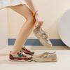 Casual Low Heel Sneakers for Women  New Hot Sale Summer Mixed Colors Ladies Shoes Lace-up Pu Women's Vulcanize Shoes