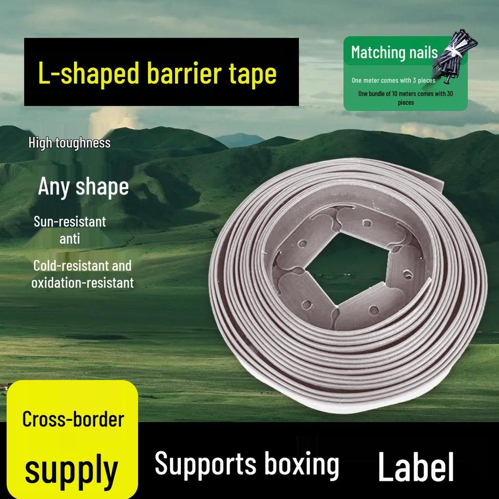 L-Shaped Plastic Grass & Stone Garden Edging Strip for Landscaping & Plant Isolation - Multiple Options Available