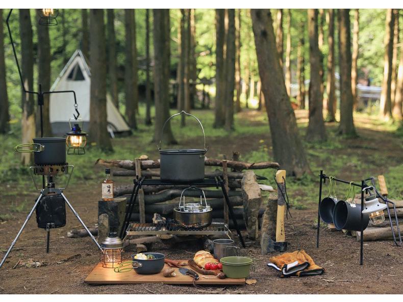 DS-201 Outdoor Multi-Purpose Cookware Set for 2-3 People: Perfect for Camping, BBQs, and Picnics