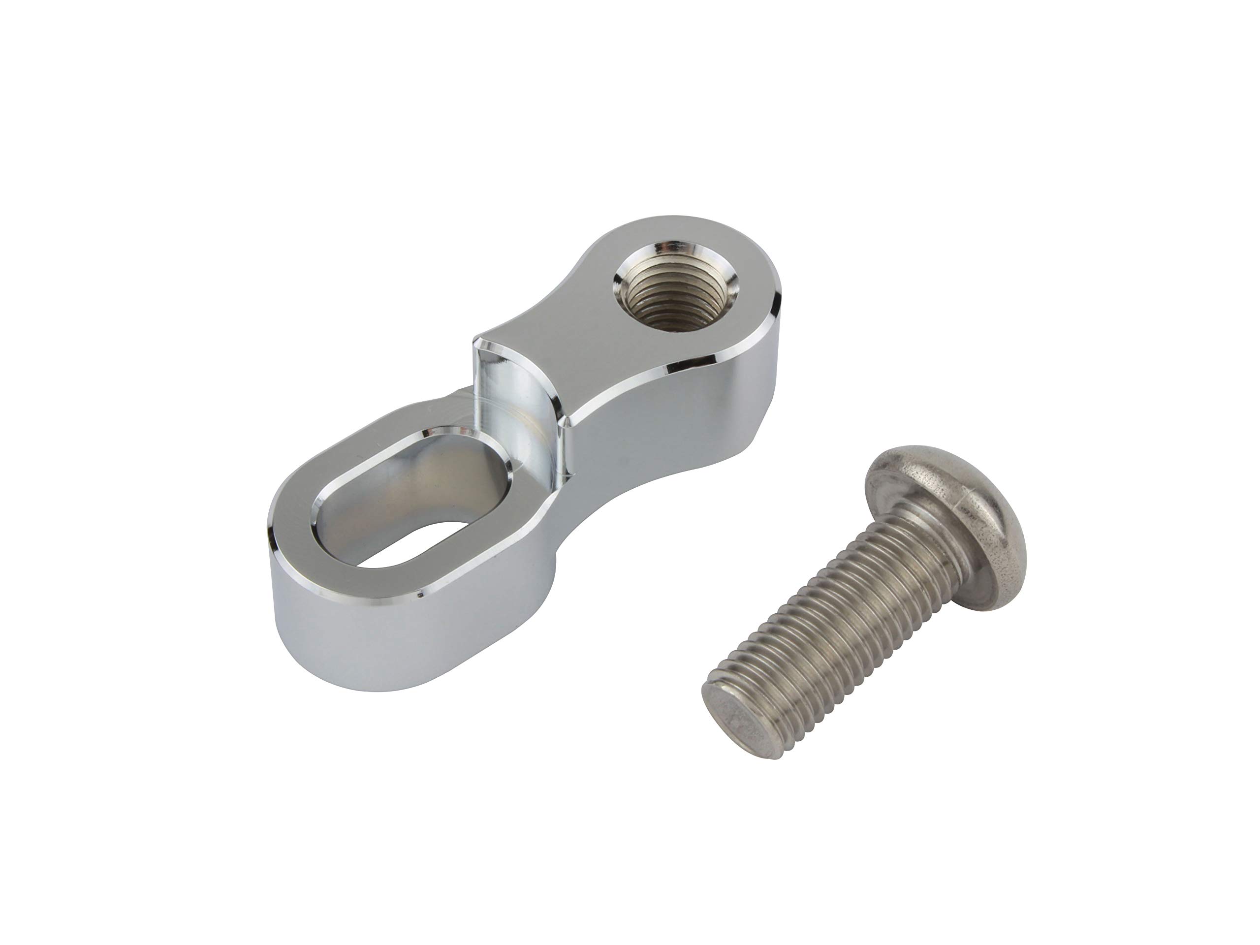 

POSH 000720-MK Motorcycle Goods Offset Mirror Adapter M10 Positive Screw Plating