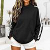 Women's Casual Relaxed Fit Long Sleeve Mock Neck Hoodie