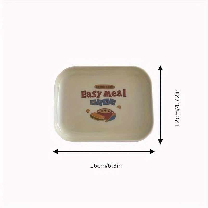 1 Pc Korean Ins Cute Cartoon Breakfast Plate Tray Table Snack Tray Household Tableware Photo Props