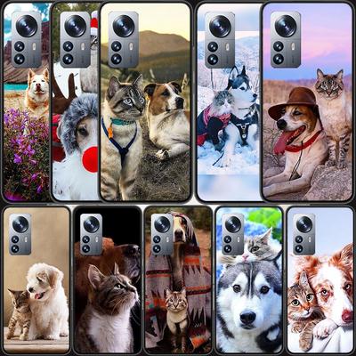 Katze und hund Telefon Fall Für Xiaomi Mi 13 12 11T 10T 12T Pro 12X 11i 11 Ultra 10 Lite 5G 9 8 6X 5X A1 A2 Abdeckung Capa Coque Fundas T