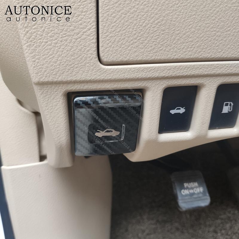 Carbon Fiber Color Head Switch Cover Fit for Toyota Camry Corolla RAV4 Highlander C-HR Avalon Sienna Vios Yaris Sequoia 4Runner