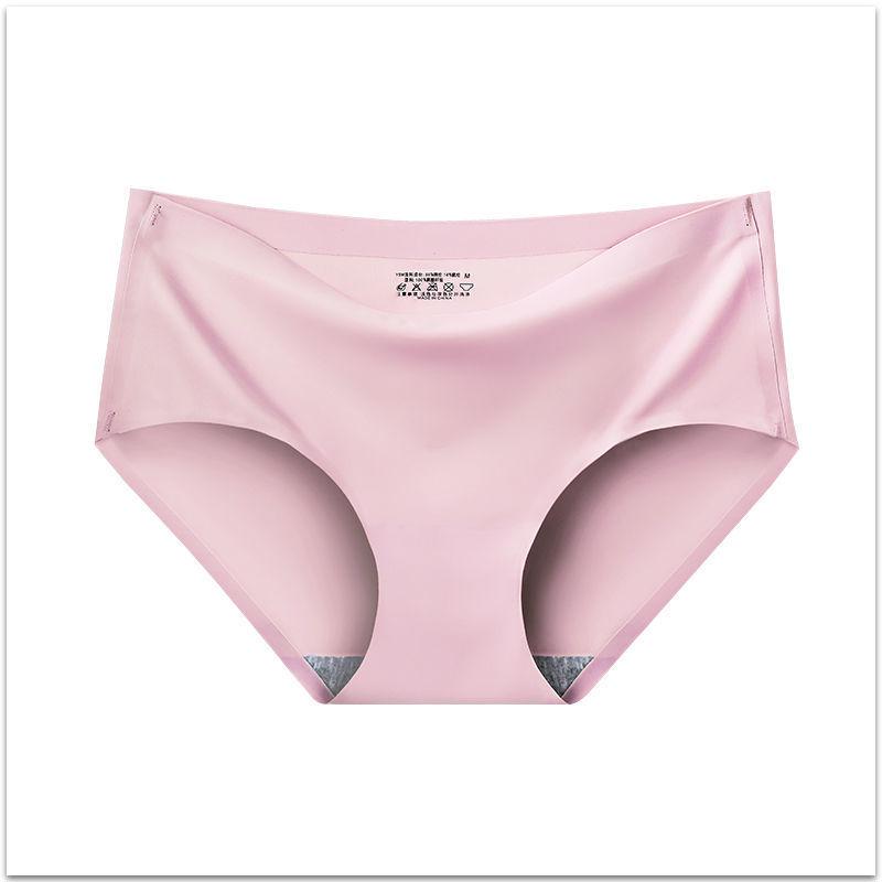 810 Seamless Ice Silk Women's Mid-Waist Panties - Summer Thin, Breathable, Sexy Girlish Style with Pure Cotton Crotch