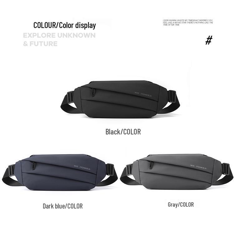 WePower Męska Modna Torba na Klatkę Piersiową: Torba crossbody, Torba biodrowa do sportów outdoorowych, Plecak o dużej pojemności.
