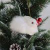Bunny Plush Animal Ornament Plush Christmas Tree Hanging NEW Animal Models  Christmas Gifts