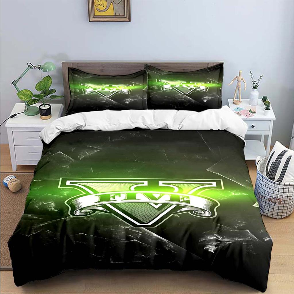 Fashion Classic Exciting Game G-GTA Print Bedding Sets Bed Supplies Set Duvet Cover Bed Comforter Set Bedding Set Luxury Gift