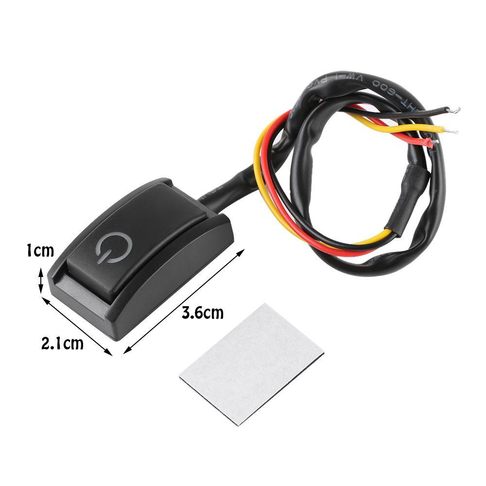 DC12V 200mA Car Push Button Universal Car Mini Paste Button Switch Electric Fan LED Light ON/OFF Switch for Truck Auto Light RV