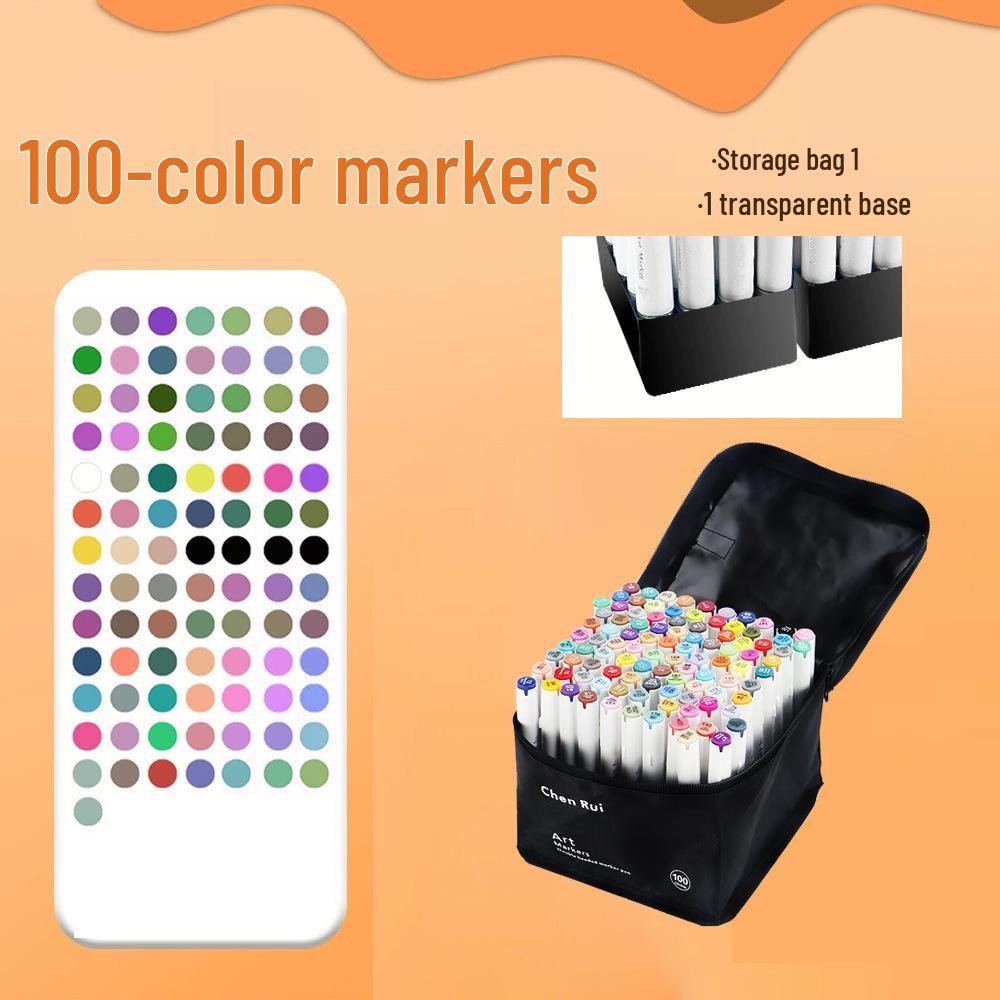 48-Color Anime Marker Set: Fade-Resistant Layerable Watercolor Brush Pens