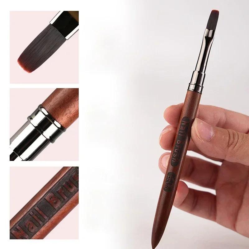Wood Gel Painting Brush Nail Art for Gel Tip Extension Acrylic Builder Accessory Nail Art Brushes Manicure UV Gel Nails Brush