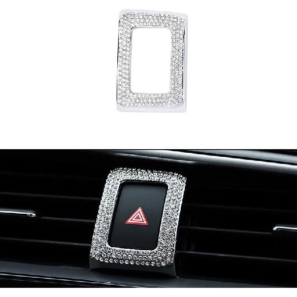 Bling Car Accessories Bling Steering Wheel Crystal Accessory Lnterior Sticker Lnterior Cover Lnterior Console Trim Compatible for Honda CRV 2017-2022