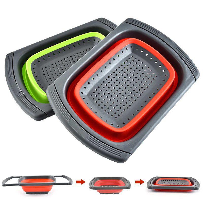 Collapsible Colander With Extendable Handles Colander Strainer Over The Sink Vegetable Fruit Colanders Strainers