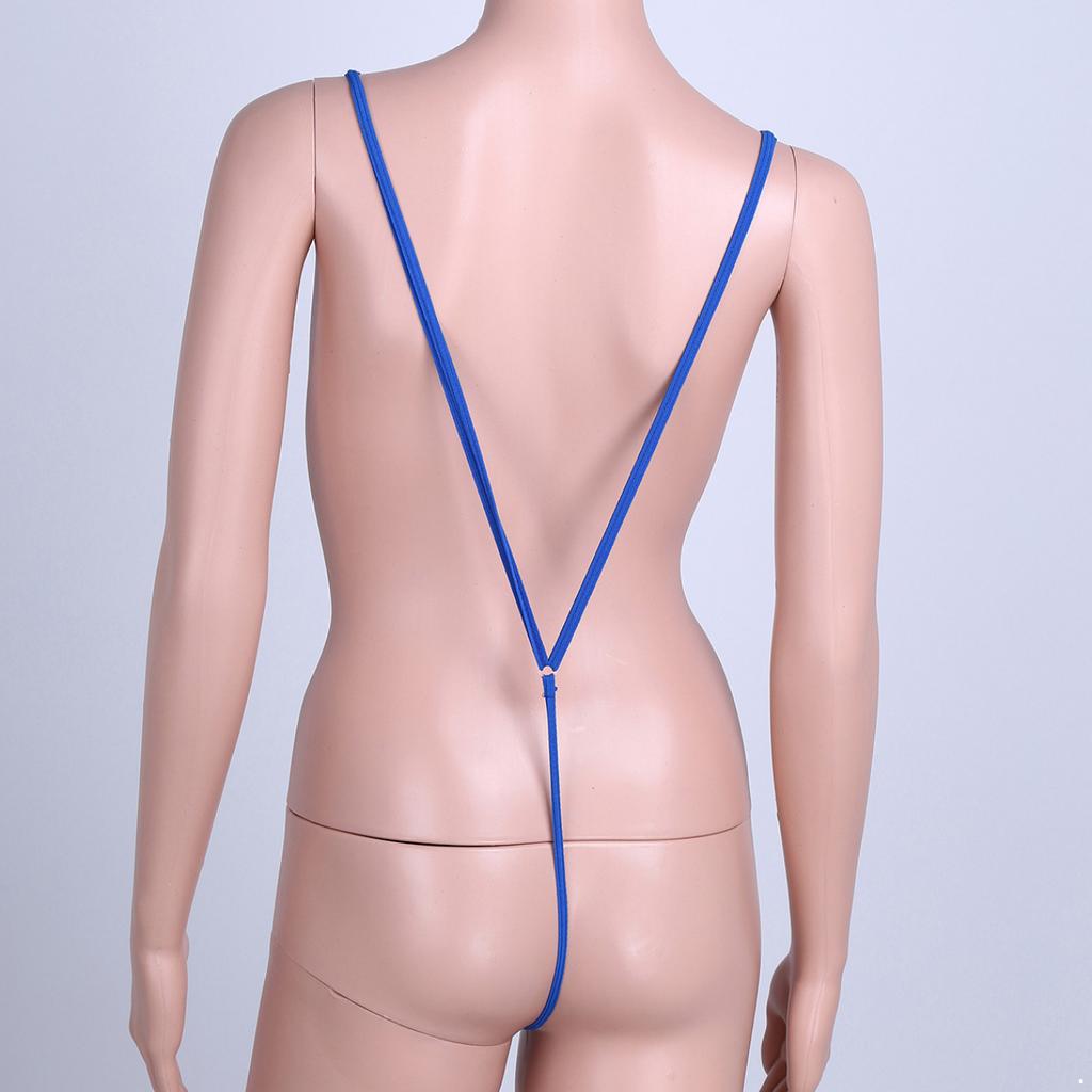 Women Micro Thong Bodysuit Mini Bikini Swimwear One Piece Monokini Swimsuit