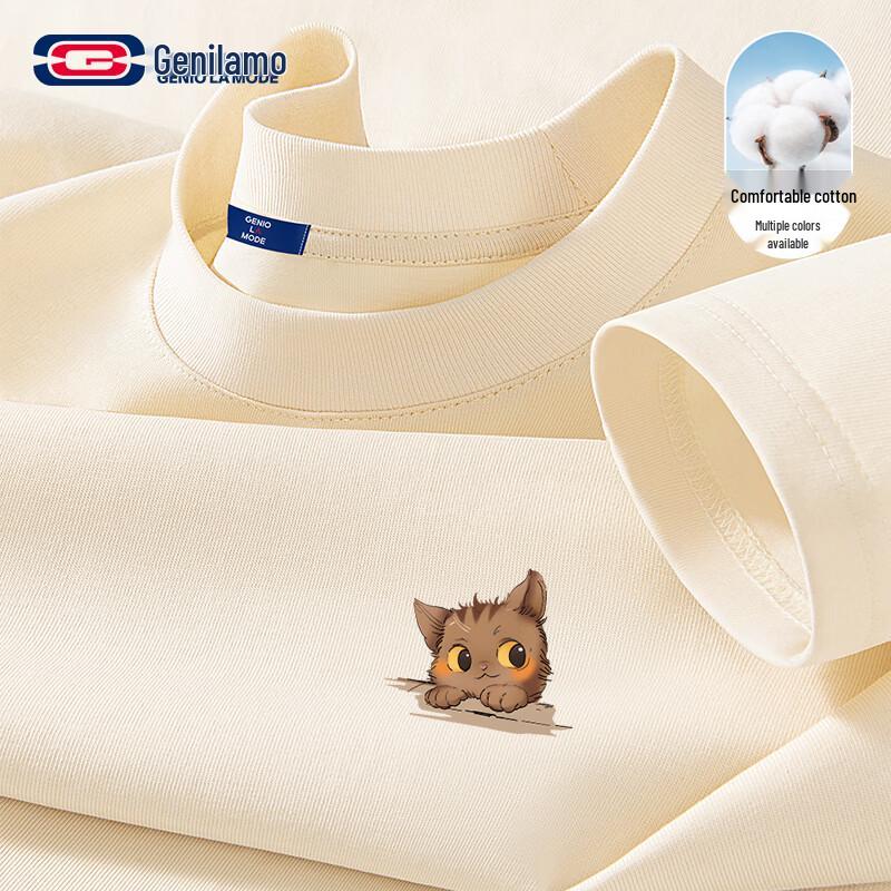 

GENIOLAMODE Men s Heavy Cotton Long Sleeve T-Shirt 3XL