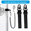 Tie Belt Wrap Straps Fishing Poles Tether with Coiled Lanyard Fishing Casting Rods Holder Belt Wire