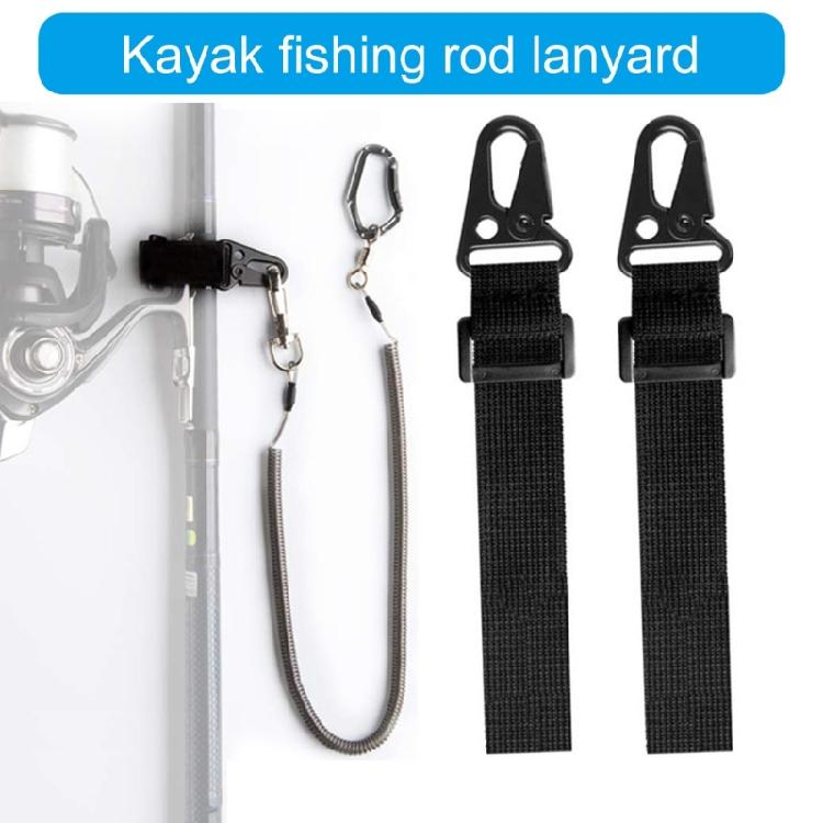 Tie Belt Wrap Straps Fishing Poles Tether with Coiled Lanyard Fishing Casting Rods Holder Belt Wire