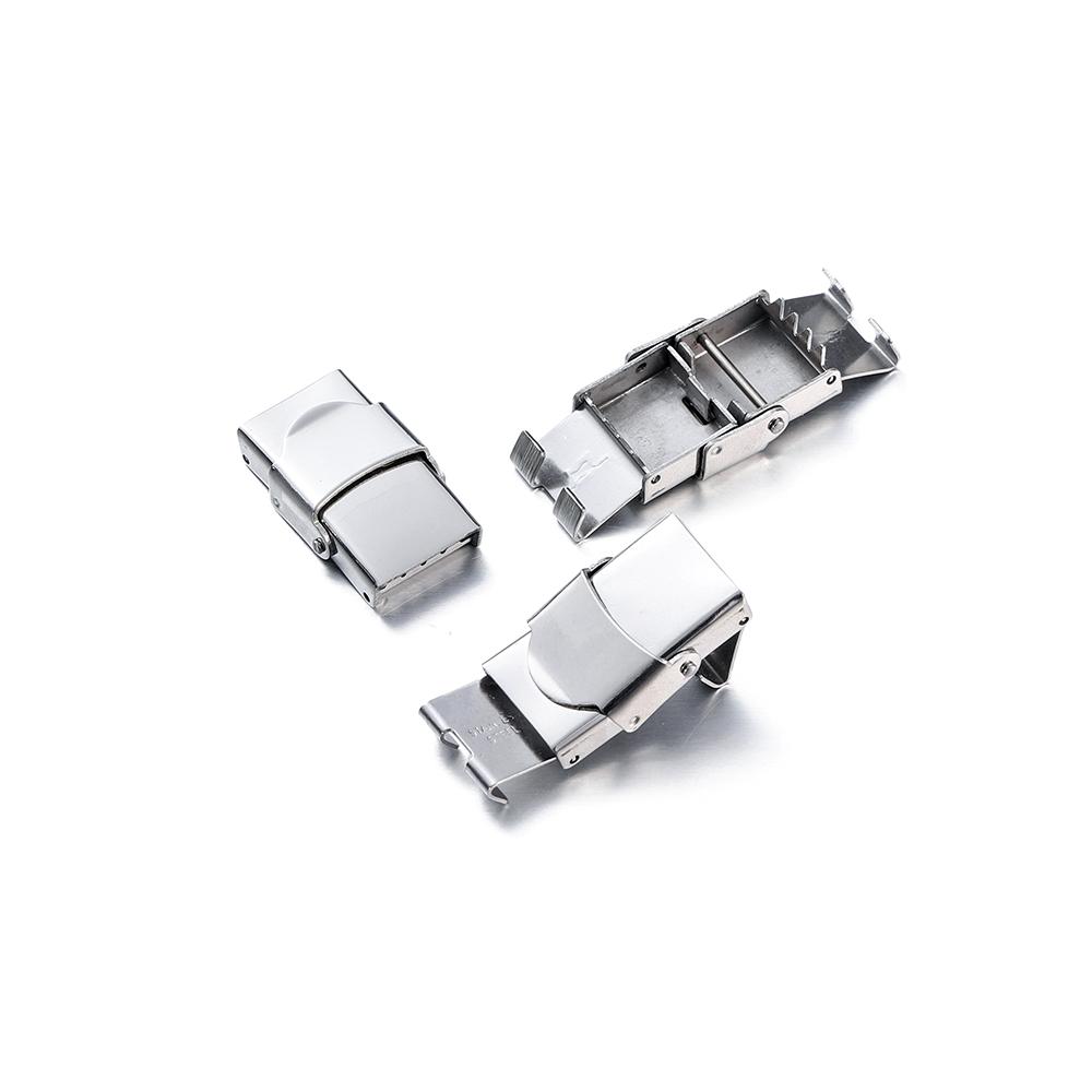 5Pcs Stainless Steel Clasp Crimp Jaw Hook Watch Band Clasp for Leather Silicone Bracelet Jewelry Making DIY Connect Lace Buckle