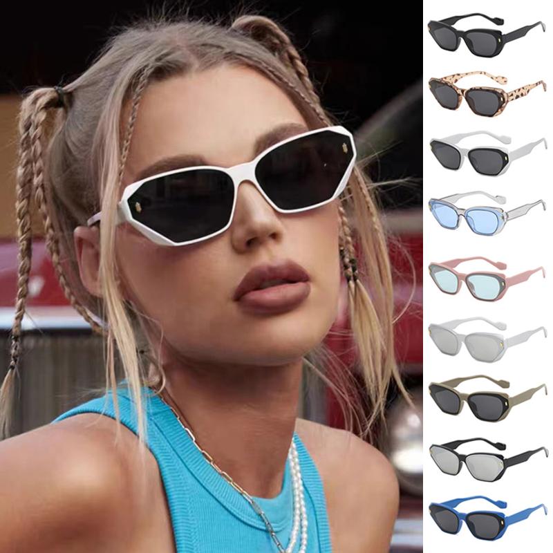 2PACK PC Frame Rectangle Sunglasses Women Men Polygon Vintage Brand Square Sun Glasses for Male Shades Female Eyewear Anti-Glare
