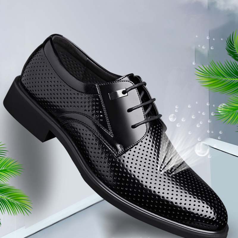 Frühling Große Größe Low-Top Herrenschuhe Herren Innen Erhöhte Formale Business Hohl Lederschuhe Herren Leder Hochzeitsschuhe Bräutigam Schuhe