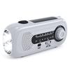 Katastrofeforebyggingsradio, Radio med håndsveivlading, LED-lommelykt, Nødradio, Solcelleladende radio, 5 LED-lampekuler, 4-trinns bryter