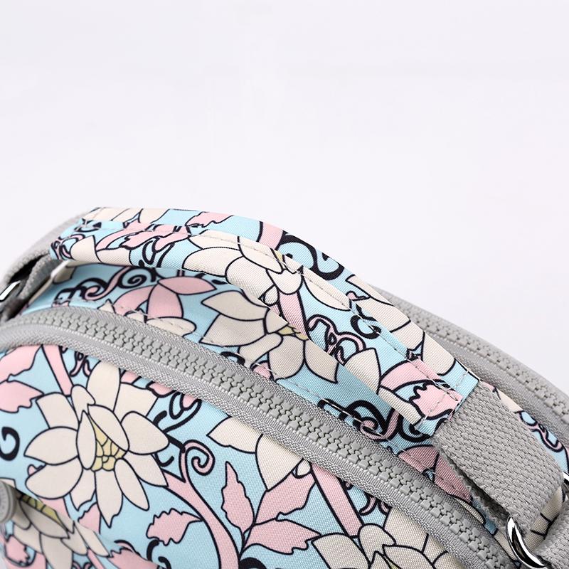 Women's Bag Middle-aged And Elderly Mother's Bag Lightweight Printed Nylon Bag Multi-pocket Shoulder Crossbody Bag