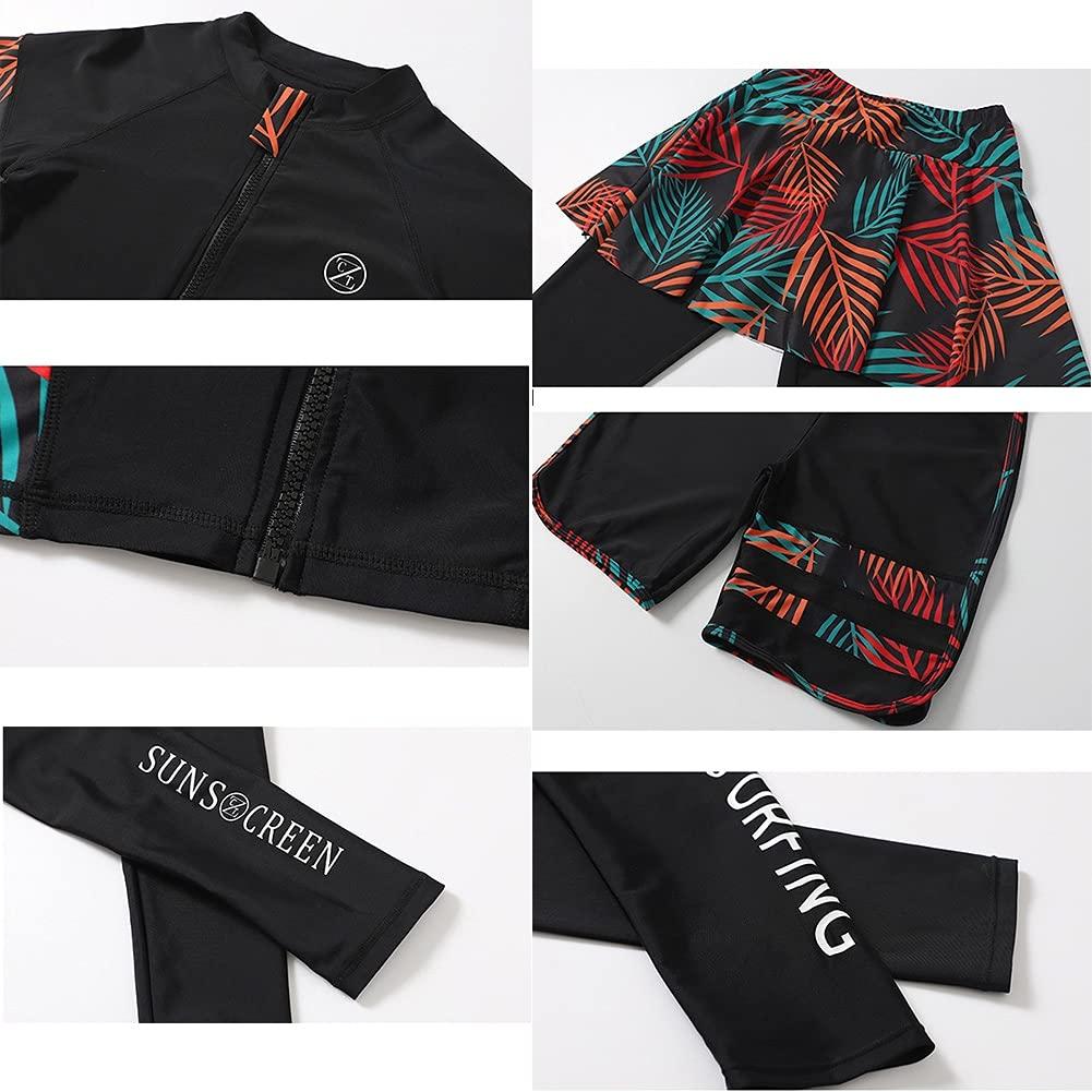 Kids Swimsuit for Boys and Long Sleeve Rash Separate Top and Bottom UV UV Competitive Water [NICEYY] Girls, Guard, Set, Swimwear, Protection,