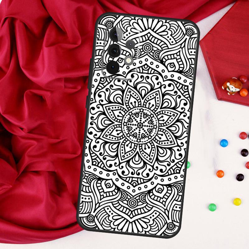Indian Pattern Mandala For Samsung Galaxy A26 A05 A06 A16 A54 A34 A14 A22 A32 A52 A55 A35 A15 A53 A13 A56 A36 Case
