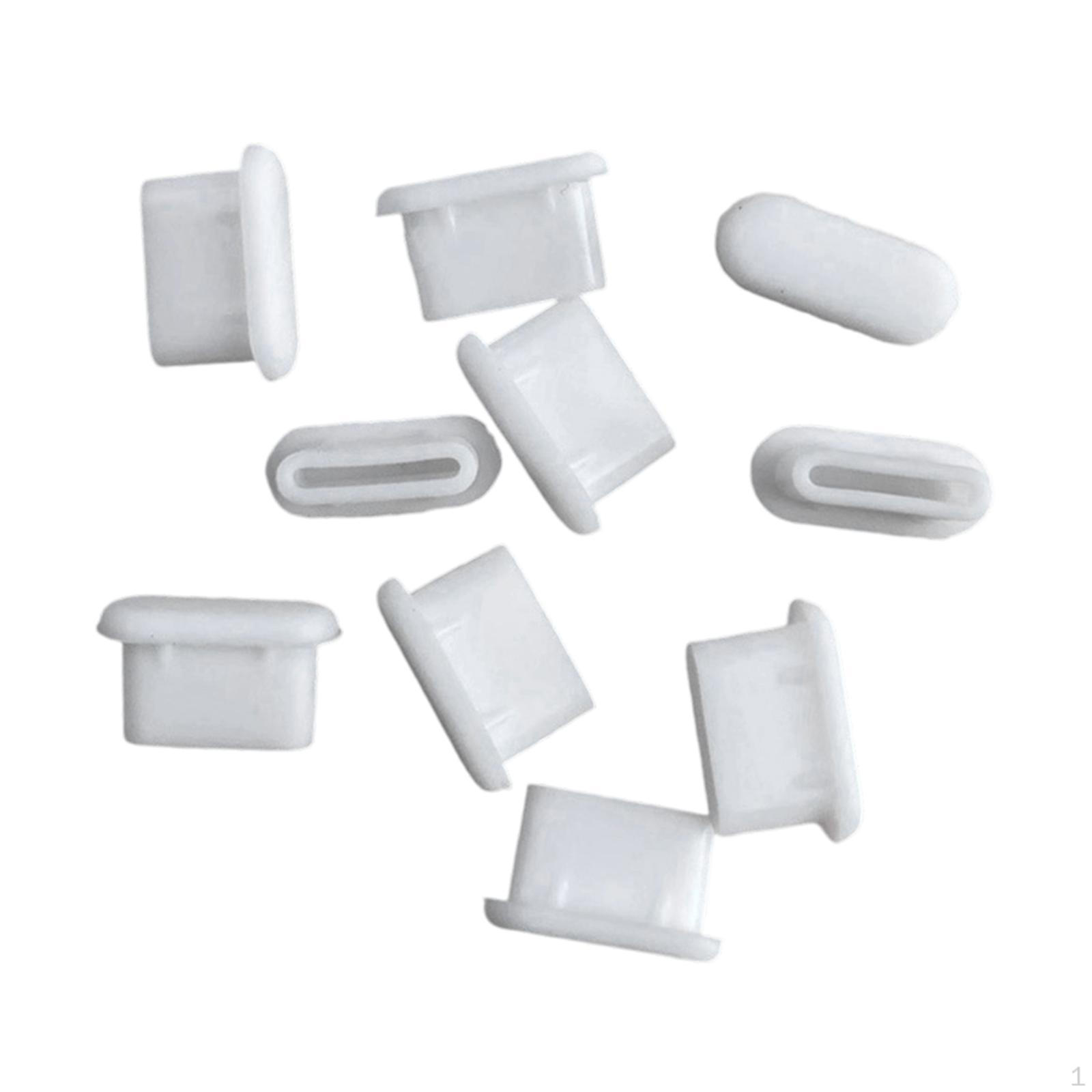 

10 штук Заглушки від пилу USB C Чохол Аксесуари Портативний Силікон білий