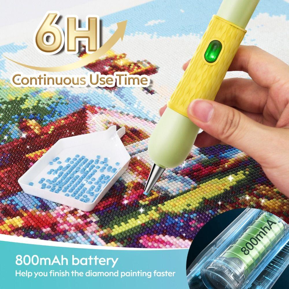 Rechargeable Electric Diamond Painting Pen Ipx5 Waterproof Easy To Clean Diamond Painting Vacuum Pen Rhinestone Dot Pen