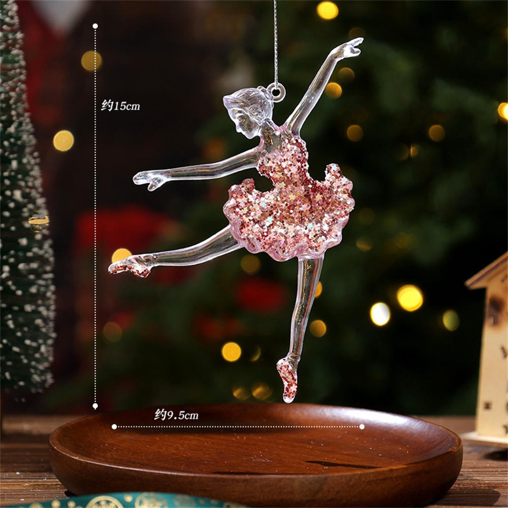 Acrylic Acrylic Snowflake Icicle Ornaments White Lifelike Drop Pendants Crystal Christmas Deer Pendant Xmas Tree New Year 2025