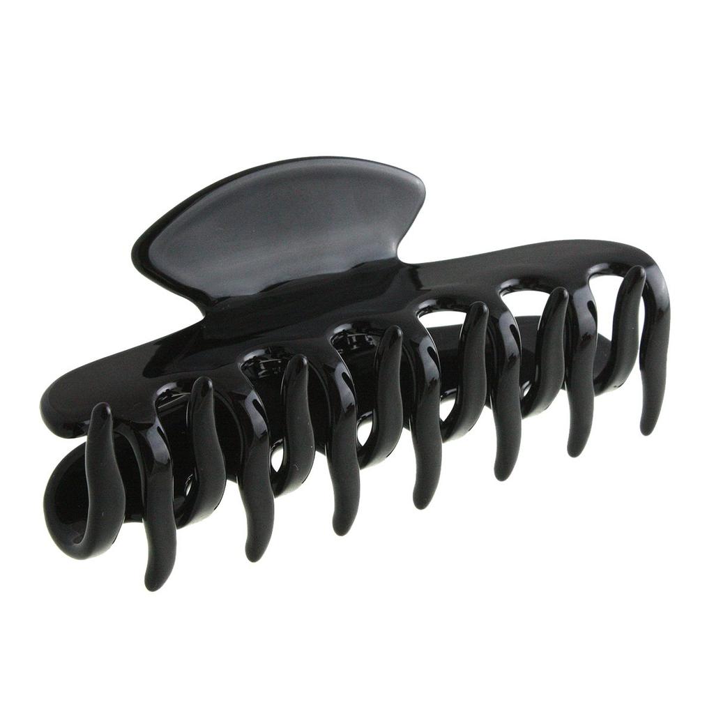 VINGTAINE Tortoiseshell Vance Clip L Simple Office Hair Clip Hair Accessory Black [Kobe Vantaine] H7074-BK-