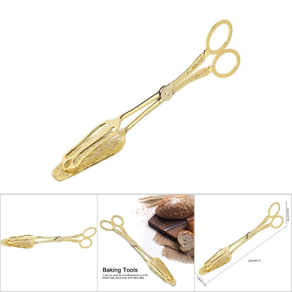 Long Handle Buffet Clamps Zinc Alloy Food Serving Tongs Lightweight Barbecue Tongs  Salad Serving Sharp clamp