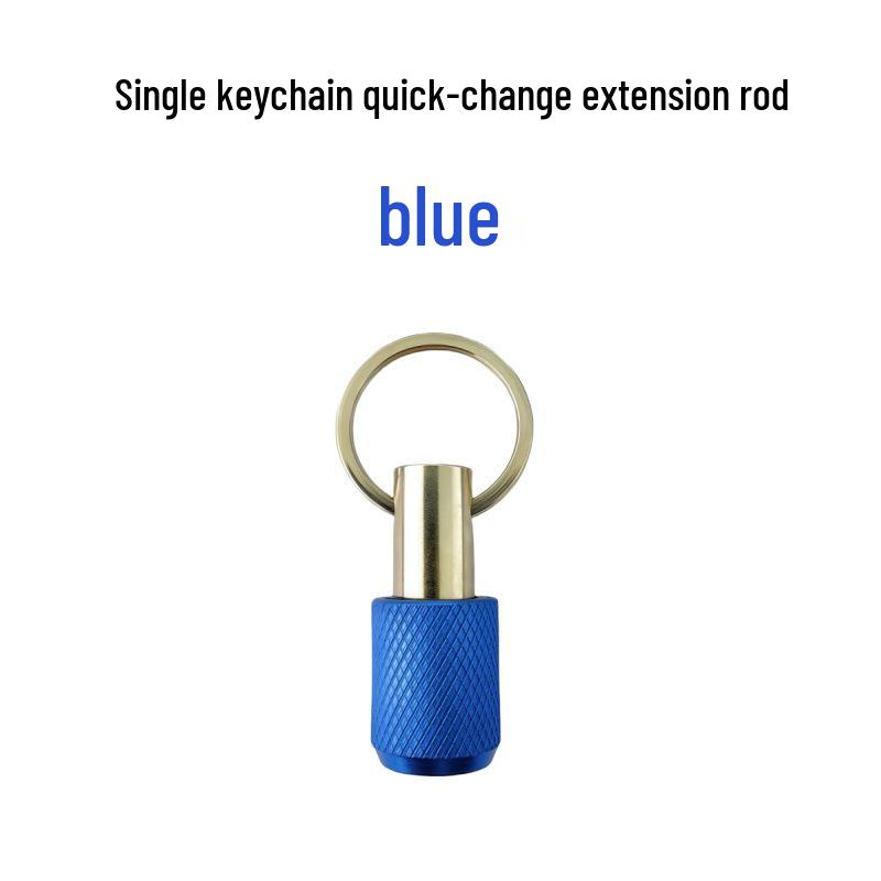 5-Piece Colorful Keychain 1/4" Hex Shank Quick Release Extension Rod with Carabiner