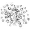 50pcs/Lot 15 Style Stainless Steel Leaf Flowers Bead End Caps for Jewelry Making Needlework Spacer Bead Caps DIY Accessories