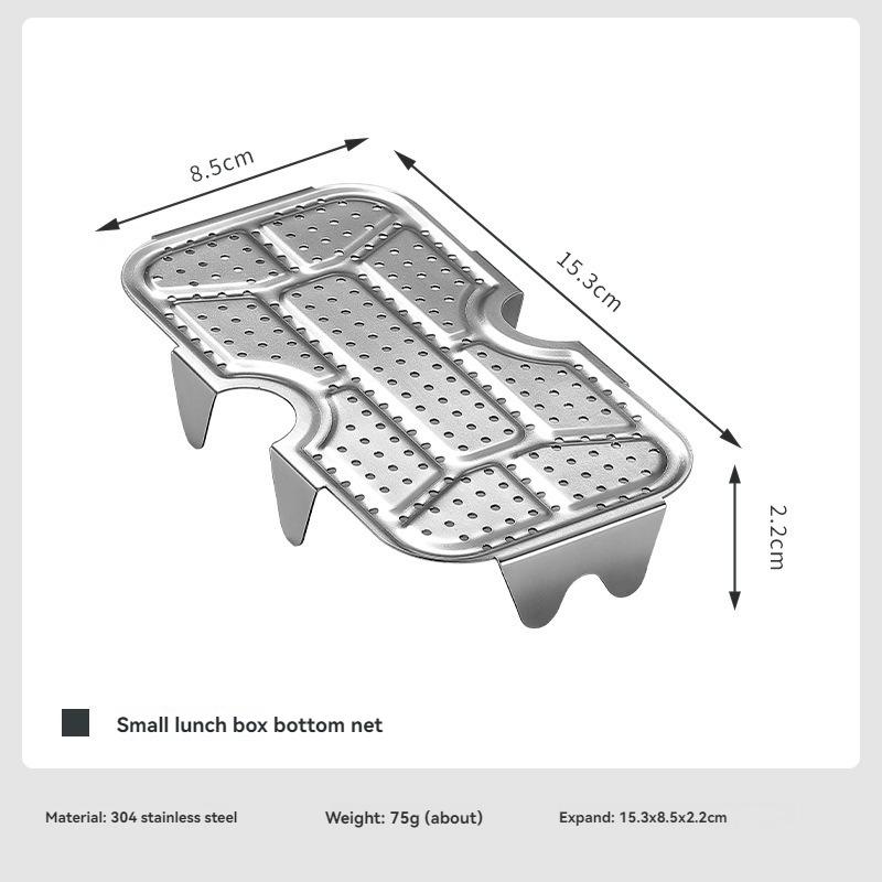 1609-W Camping Lunch Box Bottom Net Outdoor Picnic Thickened Stainless Steel Steaming Net And High Steaming Sheet