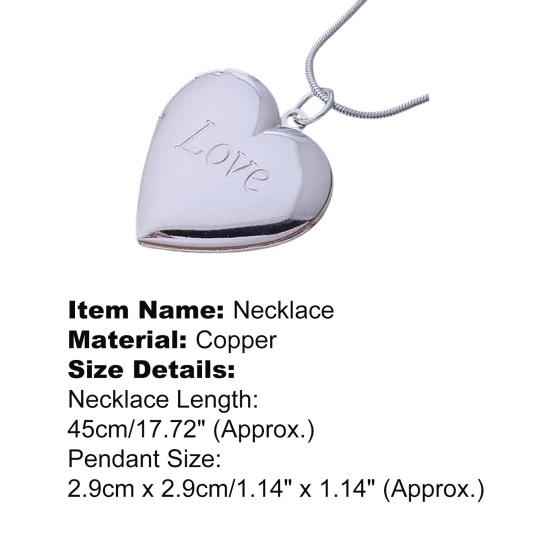 Colier convenabil cu medalion inimă Cute Love Romantic